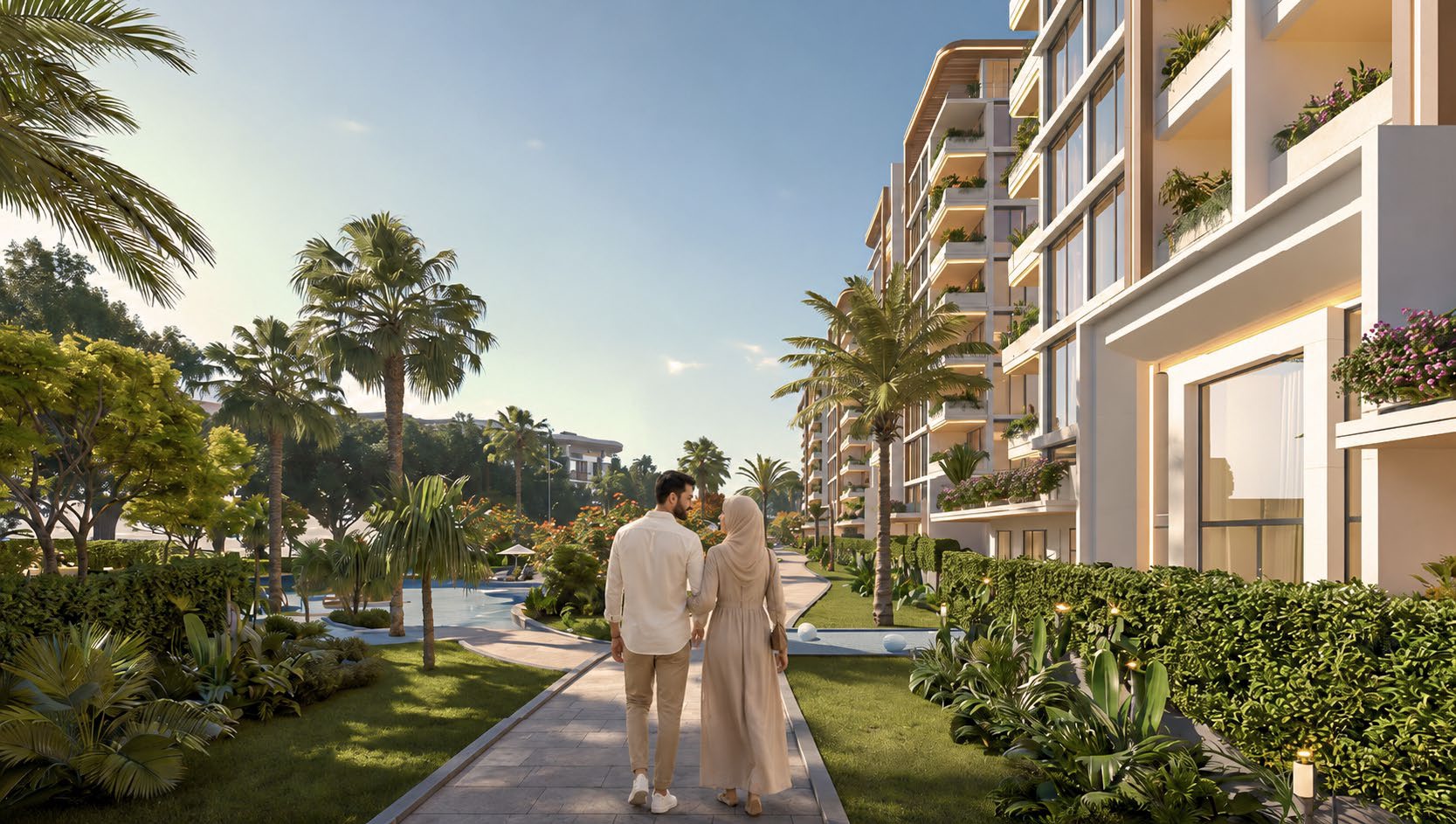 Luxury residential cluster balcony detail